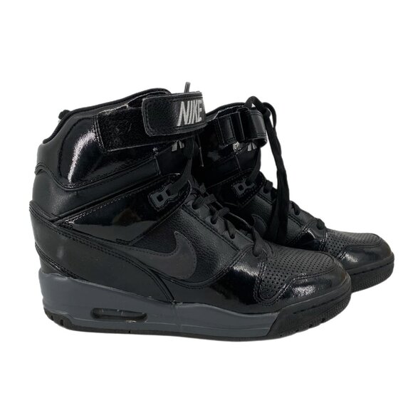 Nike Shoes - Nike Air Black Leather Classic Athletic Sneakers | Size 9